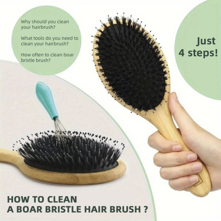 how to clean a boar bristle brush