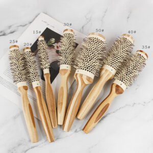 Bamboo Wooden Round brush for fine hair