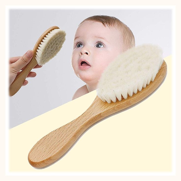 soft goat bristle baby hair brush