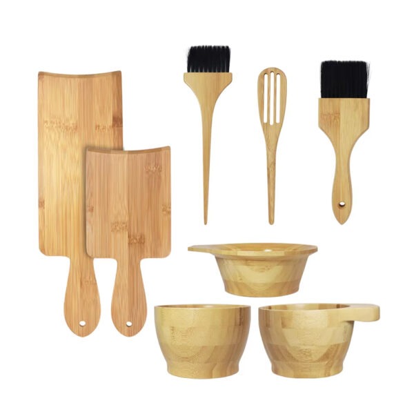 bamboo hair dye brush and bowl set