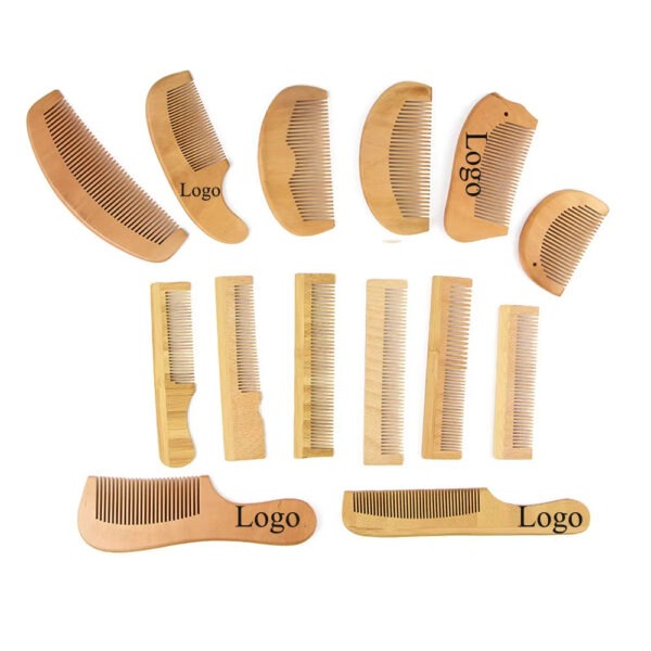 wide tooth peach wood comb
