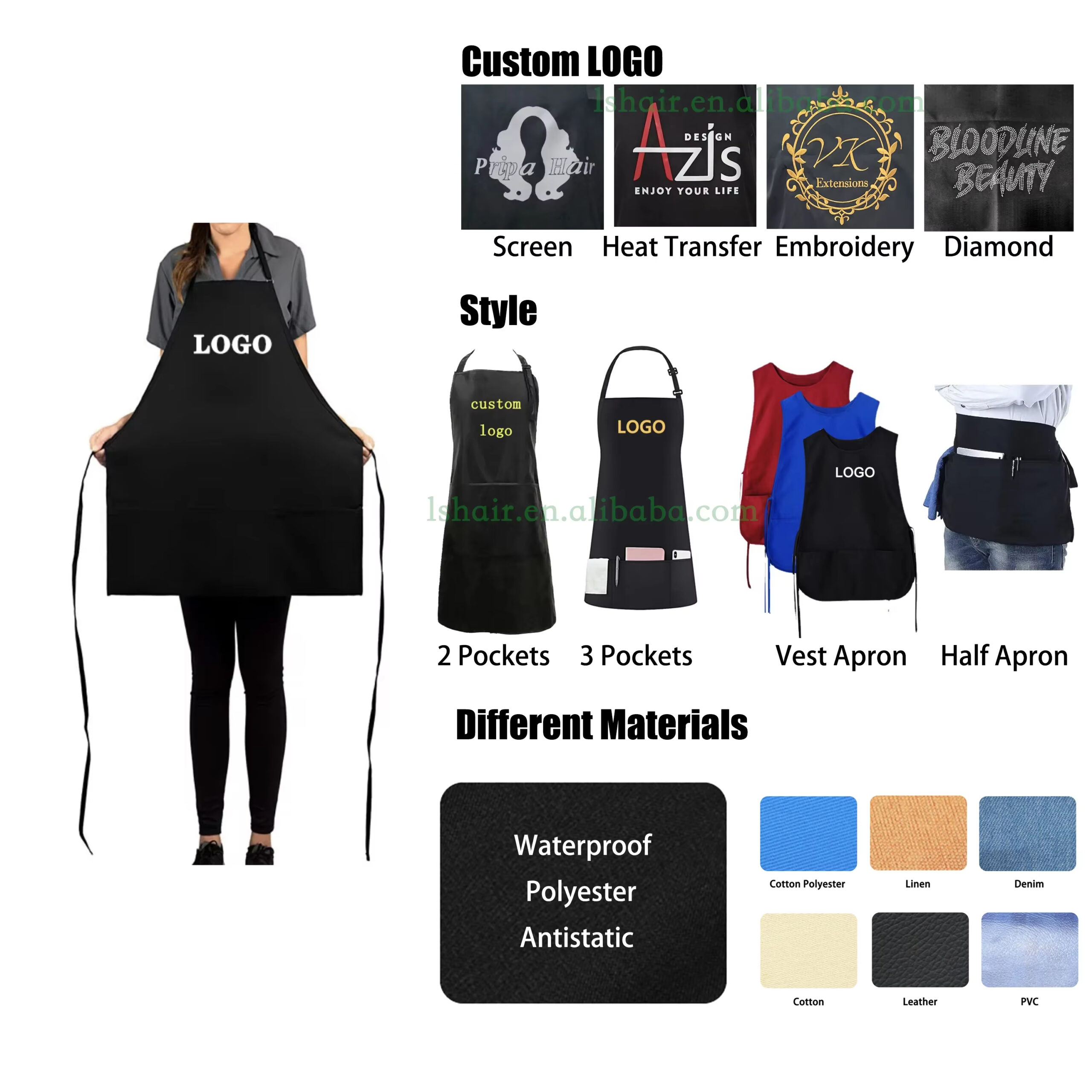 custom made barber aprons