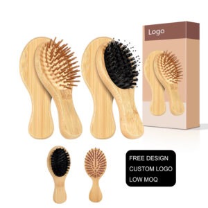 mini bamboo hair brush
