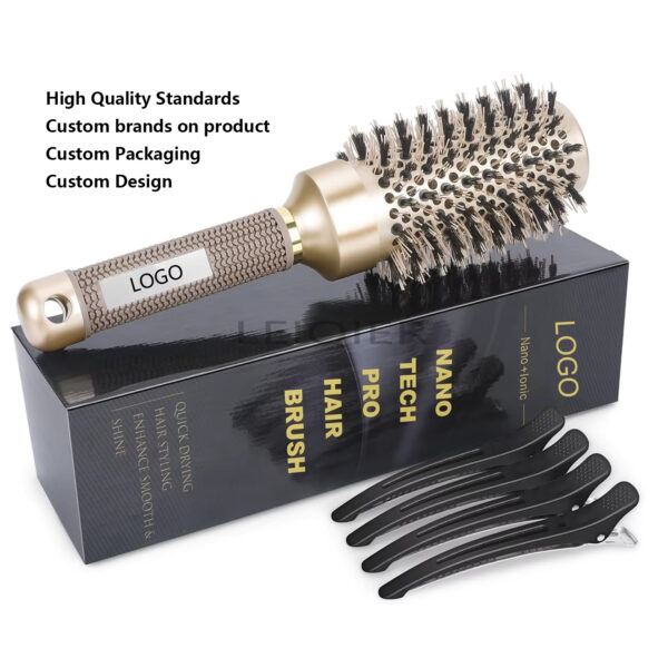 boar bristle round hair brush