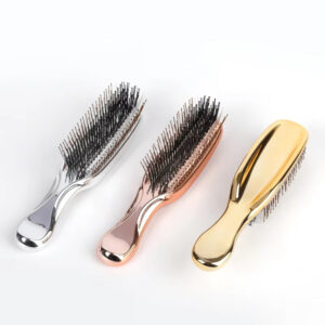 Soft Nylon Bristles Gold-plated Hair Brush
